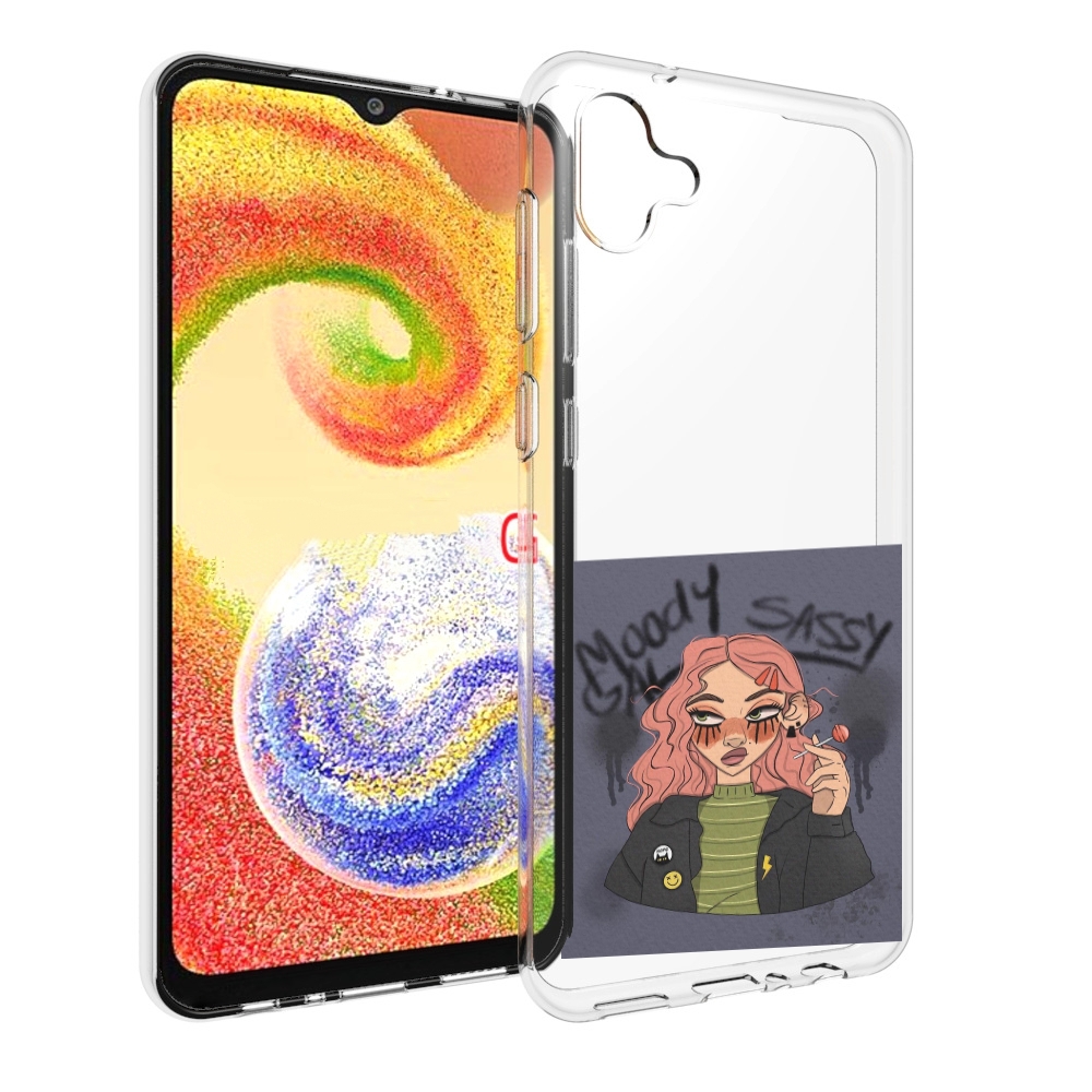 

Чехол MyPads дерзкое-настроение женский для Samsung Galaxy A04, Прозрачный, Tocco
