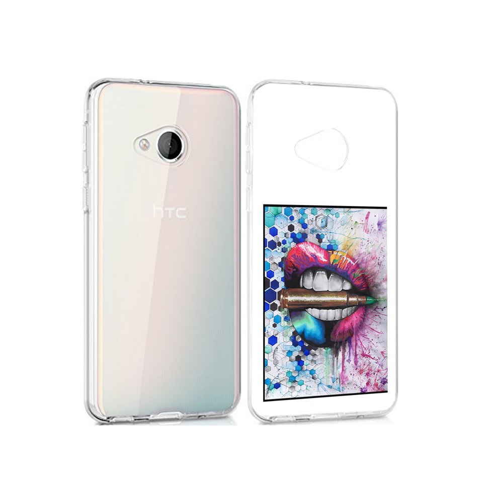 

Чехол MyPads Tocco для HTC U Play разноцветные губы с пулей, Прозрачный, Tocco