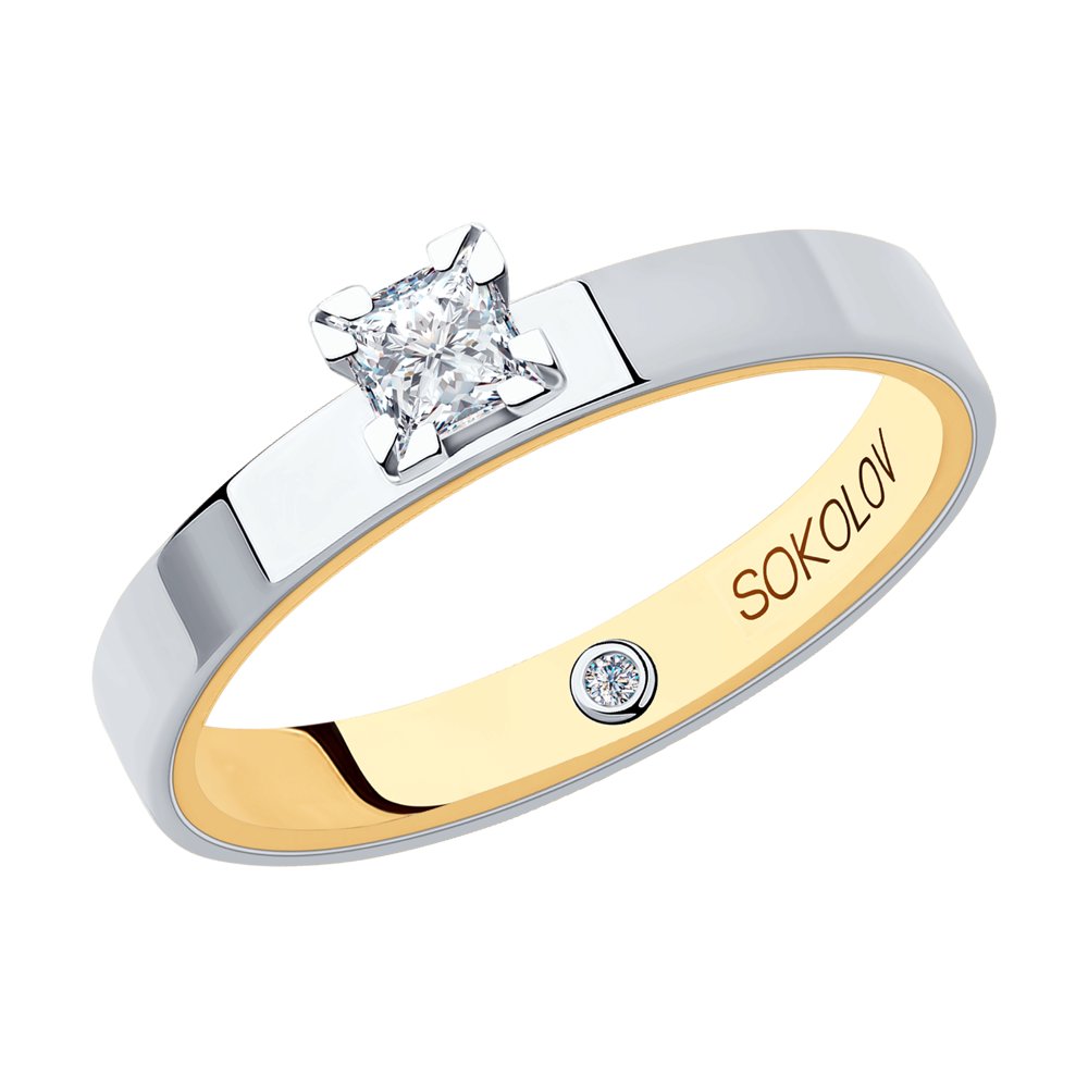 

Кольцо из золота р. 16,5 SOKOLOV Diamonds 1014118-01, бриллиант, 1014118-01
