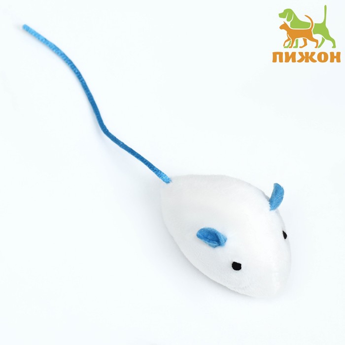 

Игрушка для кошек Пижон Мышь с кошачьей мятой, 5 см, белая