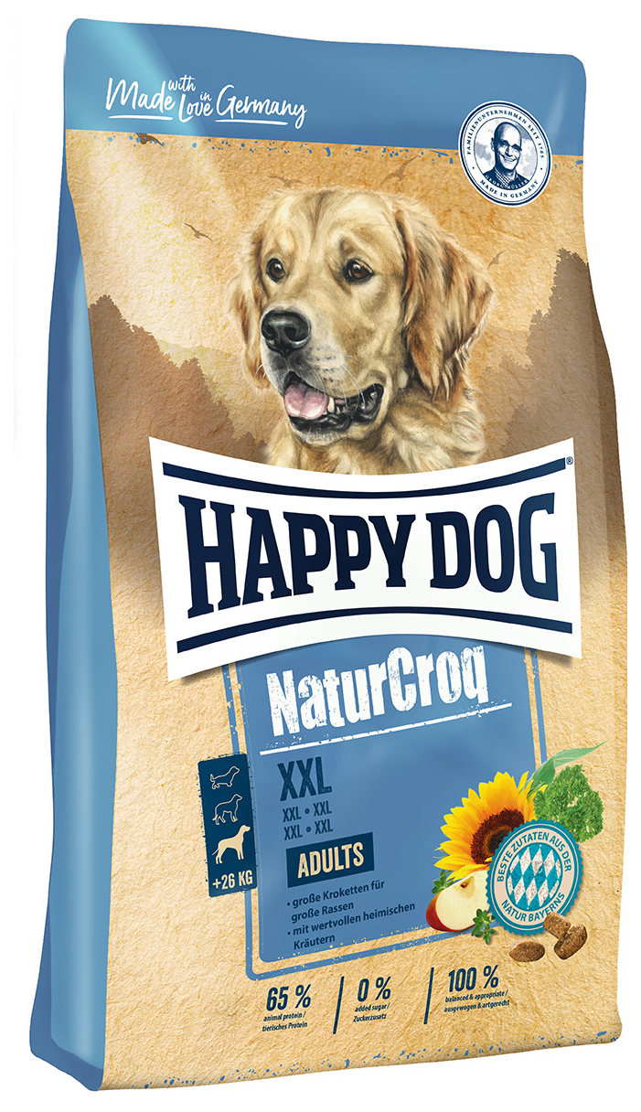 Сухой корм для взрослых собак крупных пород Happy Dog NaturCroq XXL, 2 шт по 15 кг