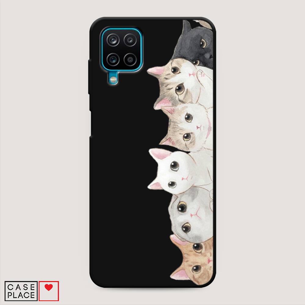 

Матовый силиконовый чехол "Котики" на Samsung Galaxy A12, Котики