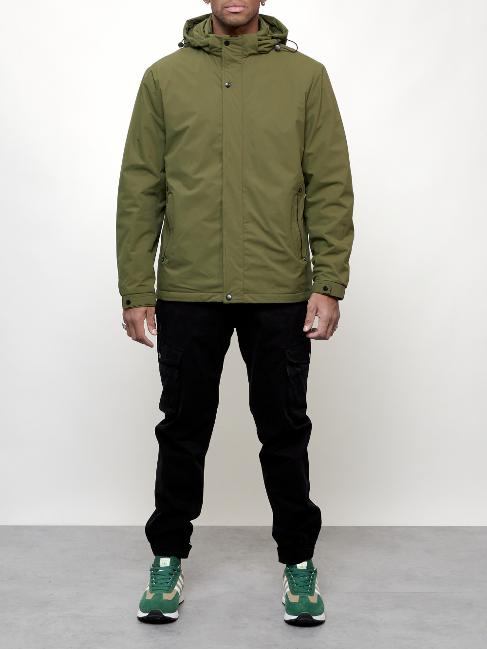 Куртка мужская AD7307 зеленая 4XL