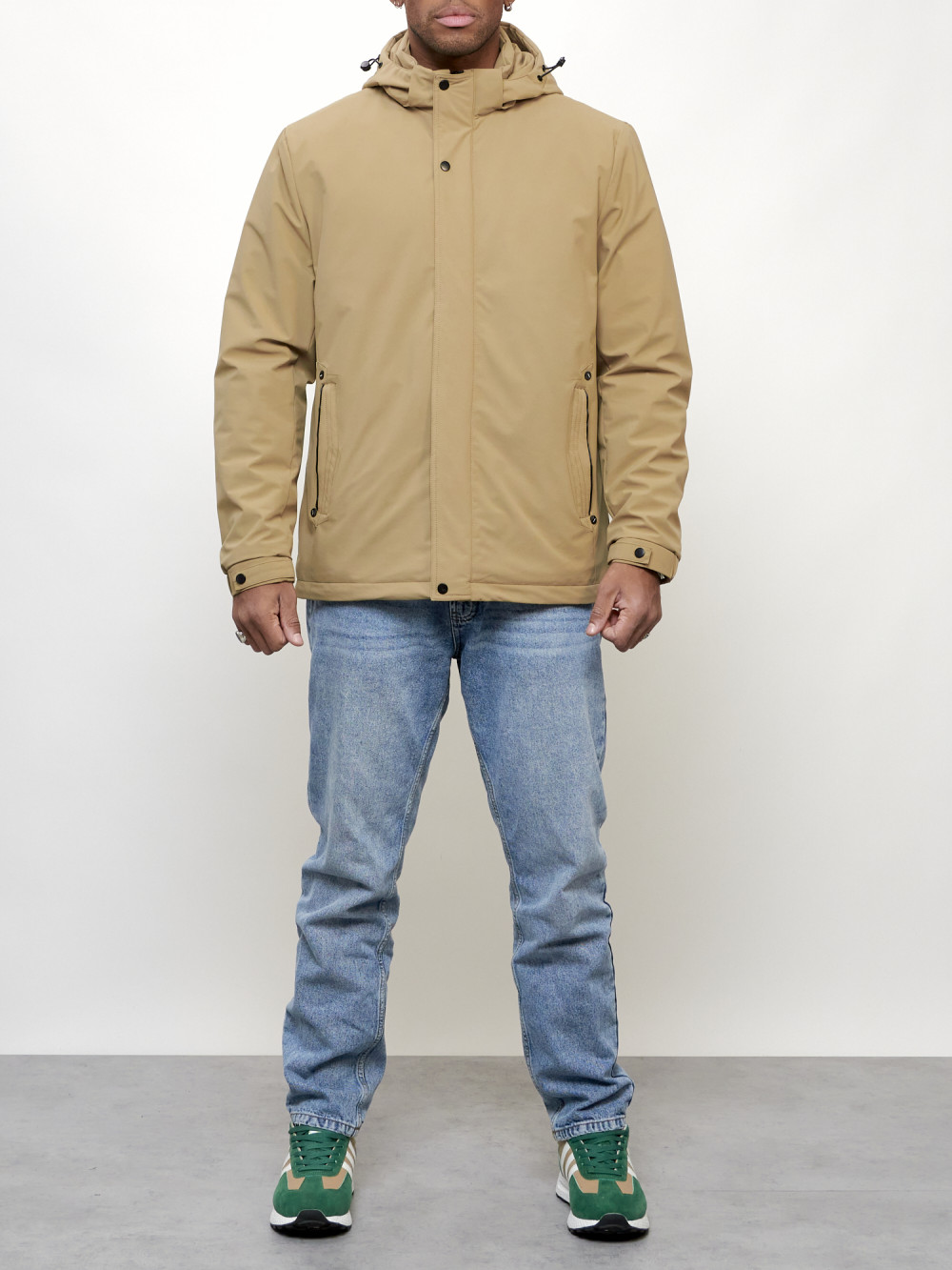 Куртка мужская AD7307 бежевая 4XL
