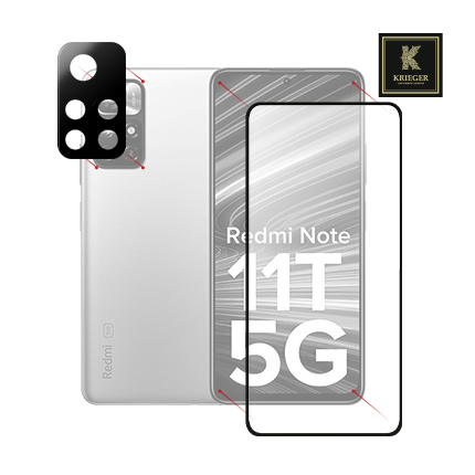 фото Бронекит 2 стекла для xiaomi redmi note 11t 5g krieger (1 дисплей + 1 камера)