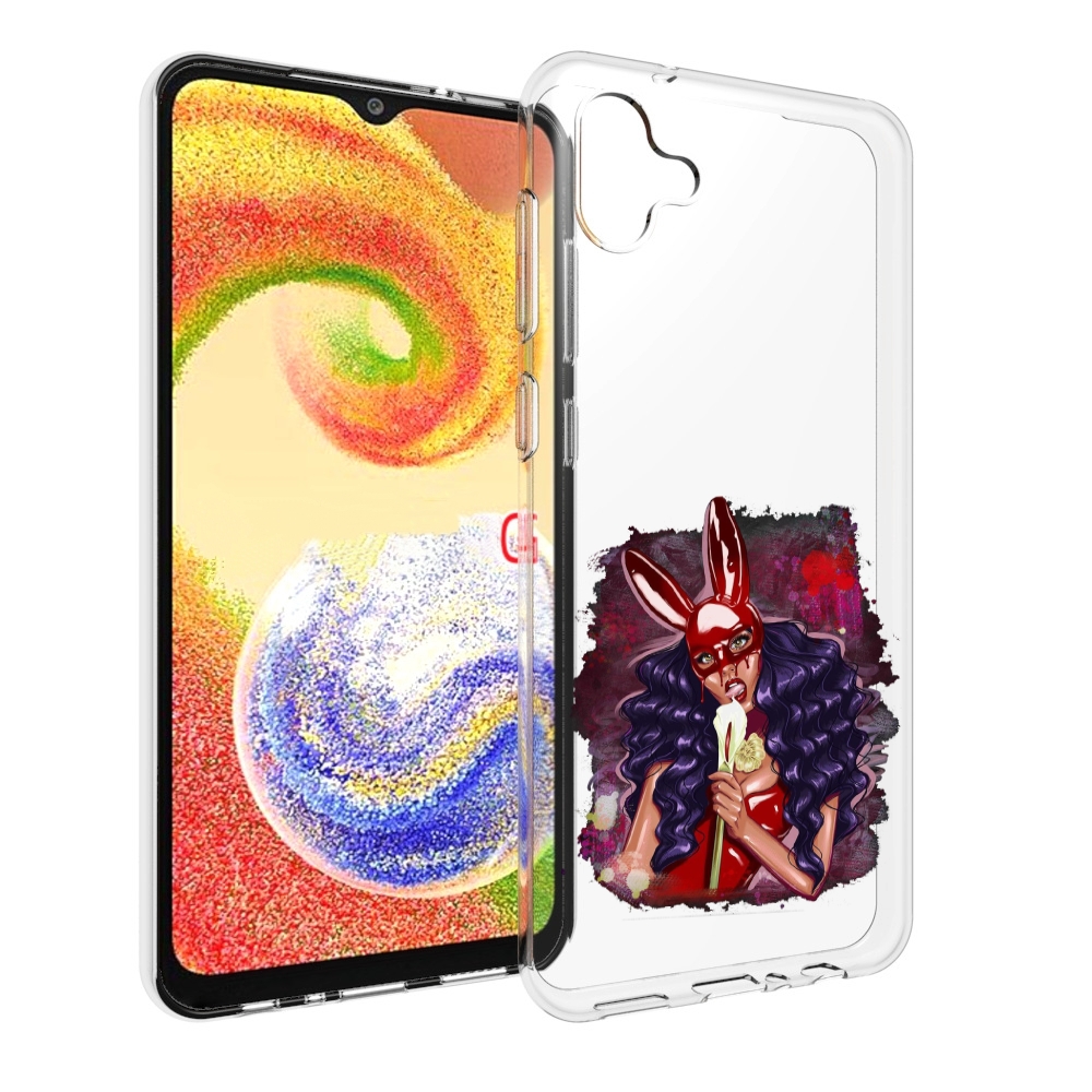 

Чехол MyPads девушка-с-текучей-маской женский для Samsung Galaxy A04, Прозрачный, Tocco