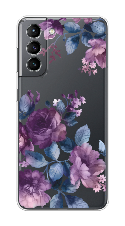 

Чехол на Samsung Galaxy S21 "Purple Blossoms", Синий;фиолетовый, 2101850-1