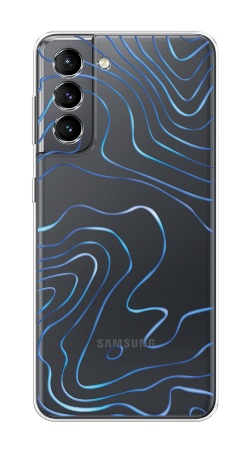 

Чехол на Samsung Galaxy S21 "Blue lines", Прозрачный;синий, 2101850-1