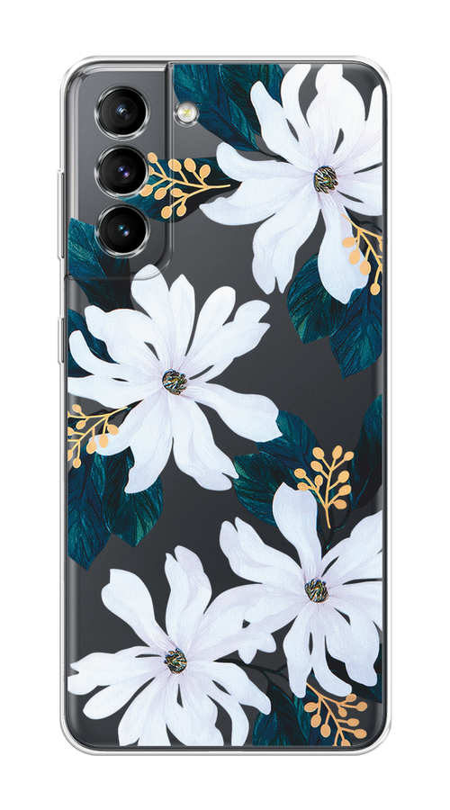 

Чехол на Samsung Galaxy S21 "Delilah Flower", Зеленый;белый, 2101850-1