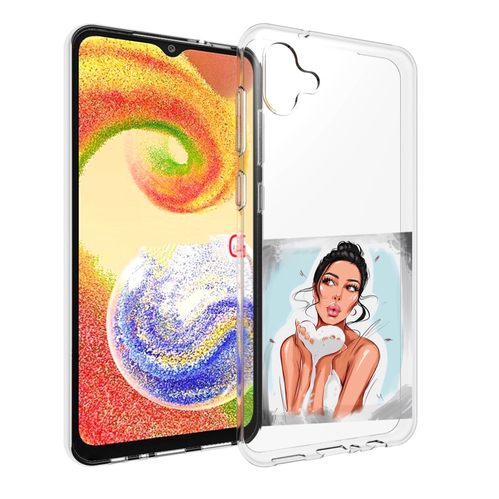 

Чехол MyPads девушка-с-пеной женский для Samsung Galaxy A04, Прозрачный, Tocco