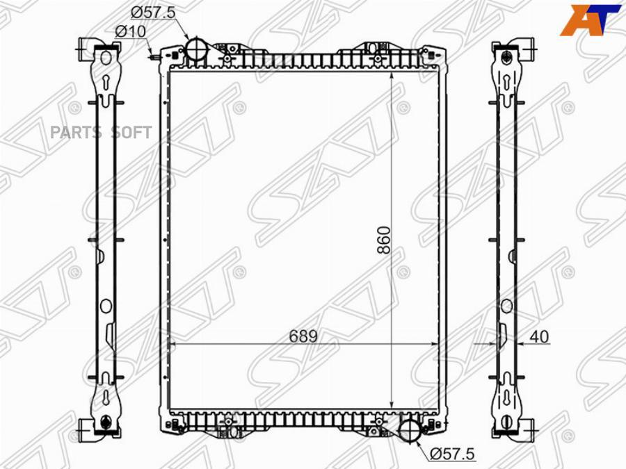 SAT Радиатор SCANIA 5 P-SERIES 04-