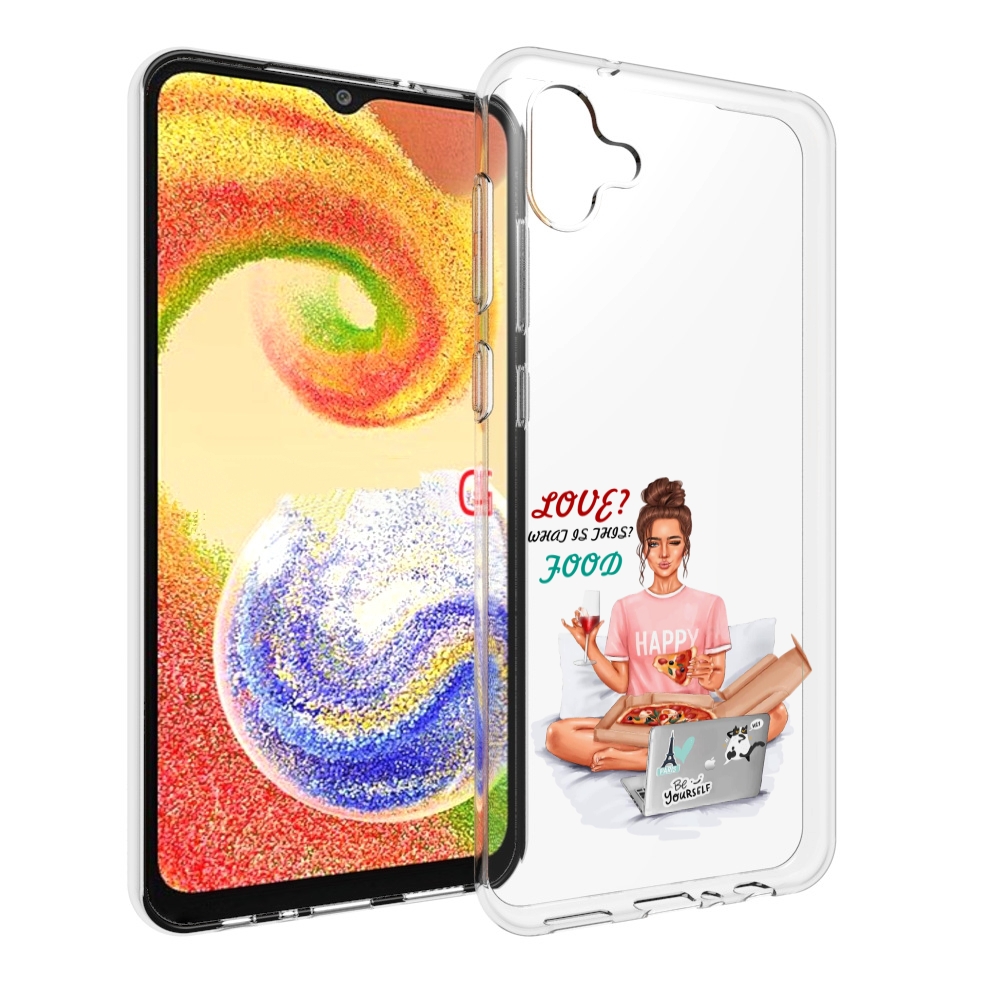 

Чехол MyPads девушка-с-ноутбуком женский для Samsung Galaxy A04, Прозрачный, Tocco