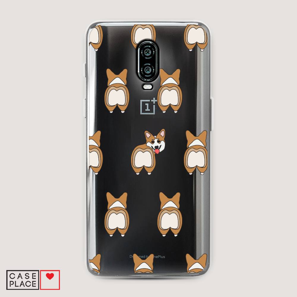 фото Чехол awog "милый корги фон" для oneplus 6t