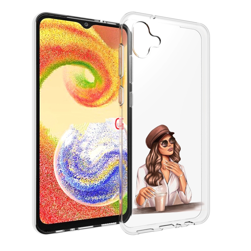 

Чехол MyPads девушка-с-милкшейком женский для Samsung Galaxy A04, Прозрачный, Tocco