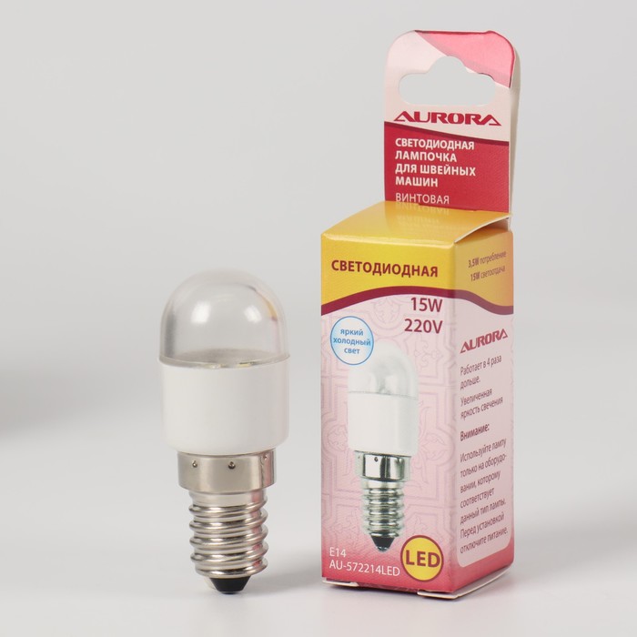 

Лампочка светодиодная винтовая, 22 x 57 мм, E14, 15W, AU-572214LED