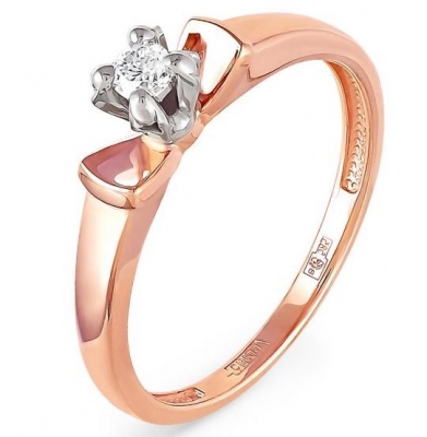 

Кольцо из красного золота с бриллиантом р. 16 Kabarovsky 1-0324-1000, 1-0324-1000