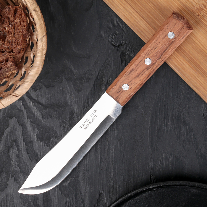 фото Нож кухонный для мяса universal, лезвие 15 см, сталь aisi 420, деревянная рукоять tramontina