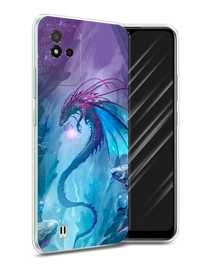 

Чехол Awog на Realme Narzo 50i "Водный дракон", Разноцветный, 2510050-2