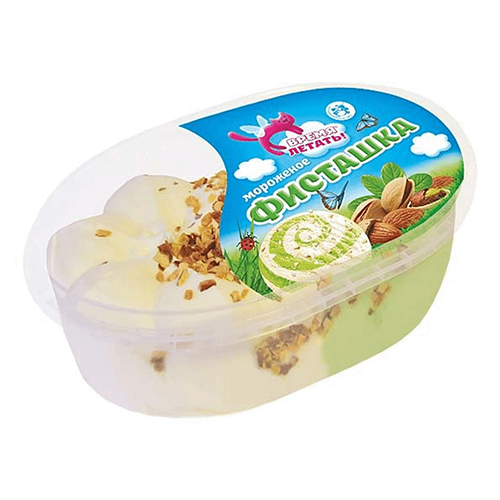 Мороженое пломбир Время летать ванильное с фисташкой 450 г