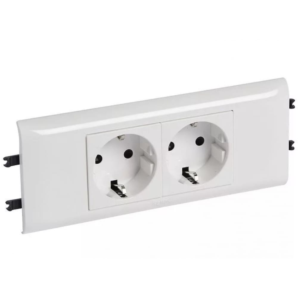 

Розетка Legrand 2-м Mosaic DLP 65 2х2К+З для кабель-канала Leg 077432 124971, Белый