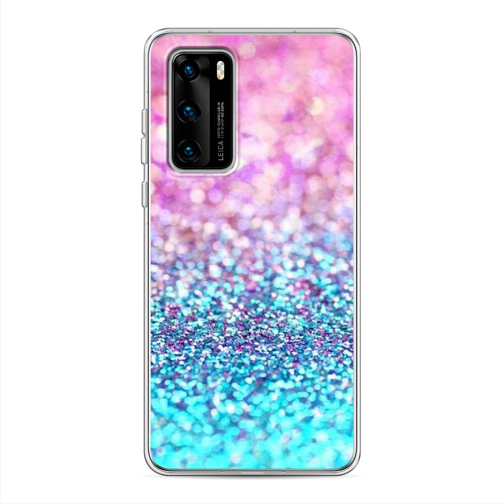

Чехол Awog "Розово-голубые глиттеры рисунок" для Huawei P40