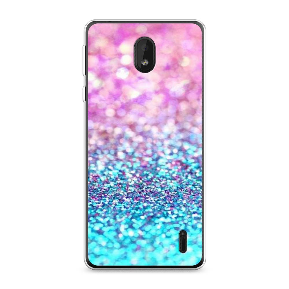 

Чехол Awog "Розово-голубые глиттеры рисунок" для Nokia 1 Plus