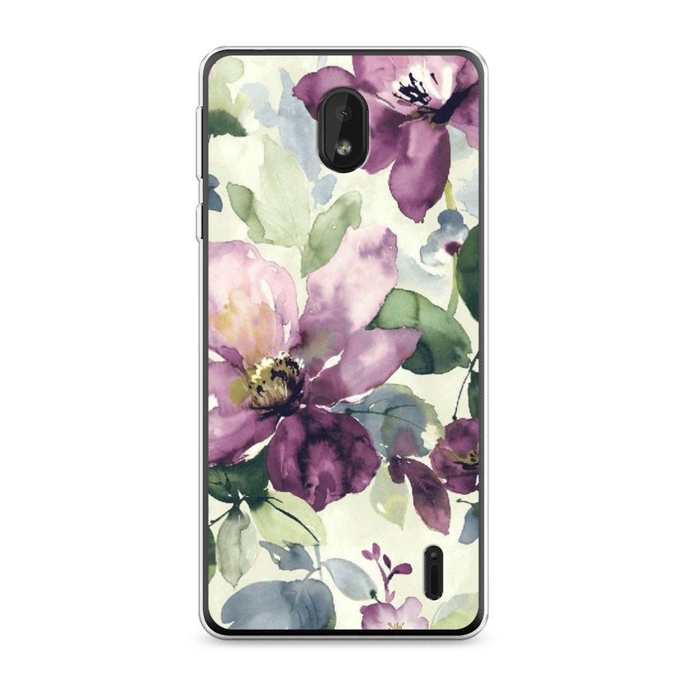 

Чехол Awog на Nokia 1 Plus / Нокиа 1 Plus "Сиреневые цветы-акварель", 122750-10