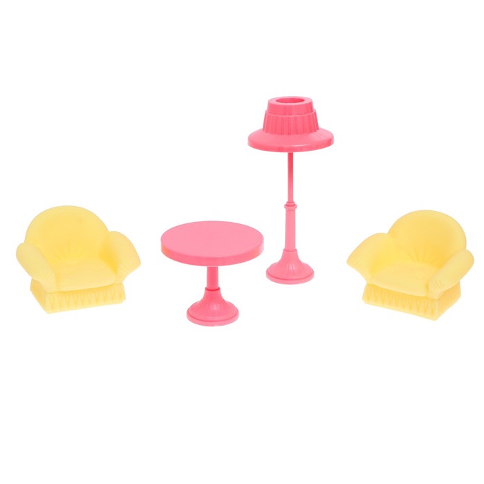 фото Набор мебели для кукол «гостиная. маленькая принцесса», мини, цвет лимонный огонек