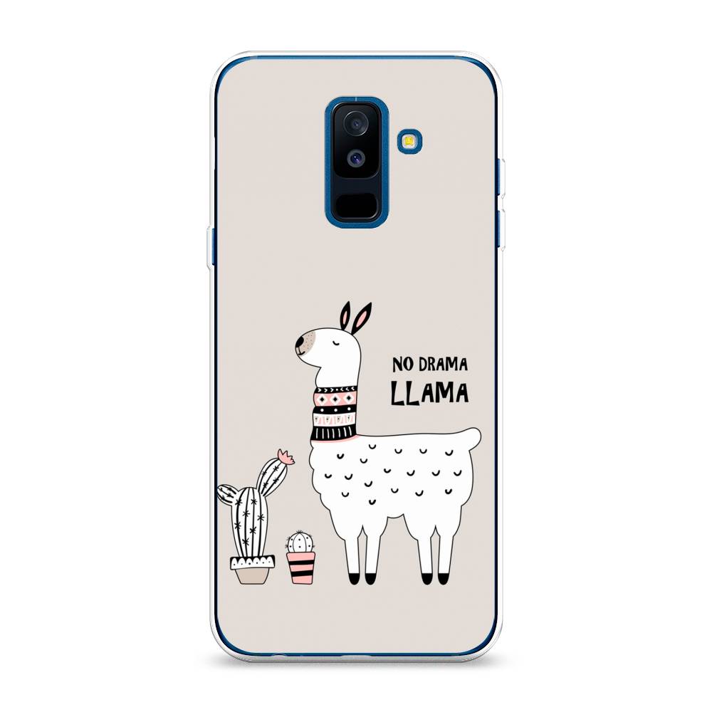 

Чехол Awog на Samsung Galaxy A6 + "No drama LLama", Бежевый;серый;белый, 26050-2