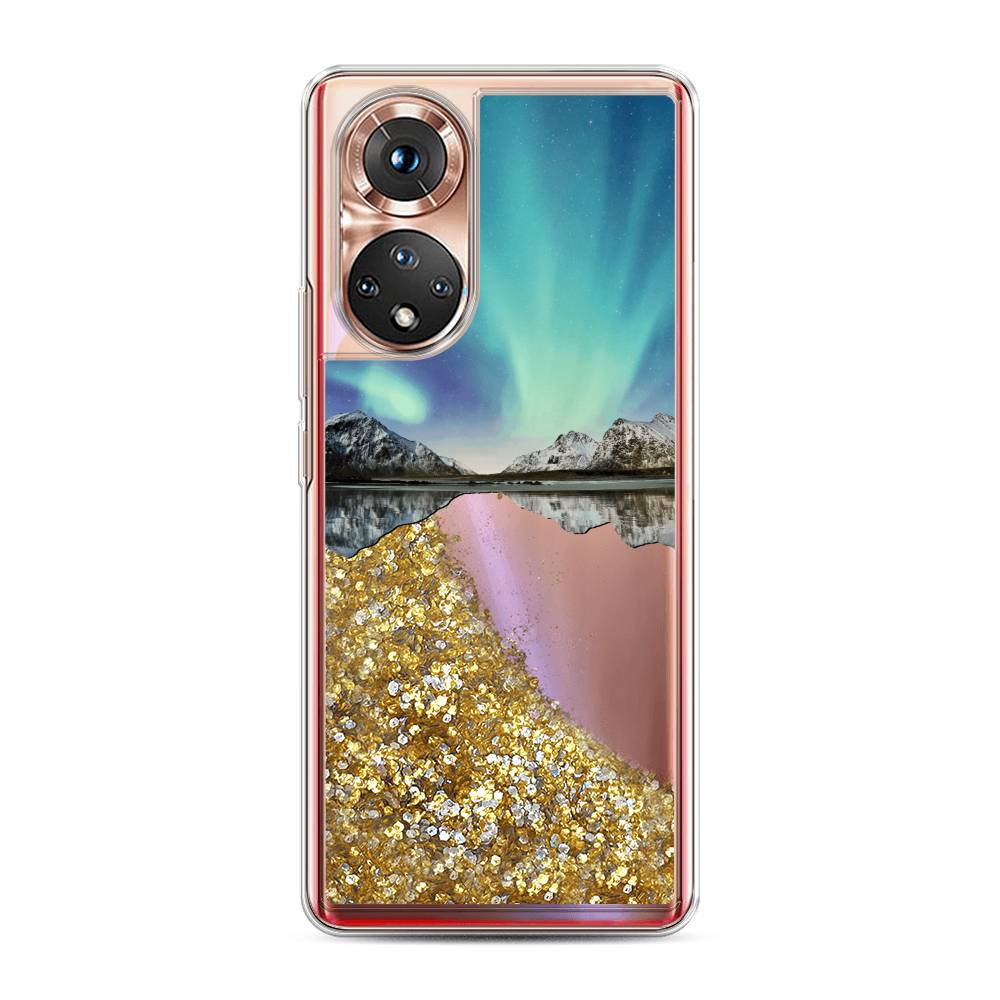 

Чехол Awog на Huawei Nova 9 "Горное озеро и сияние", Голубой, 6106190-1