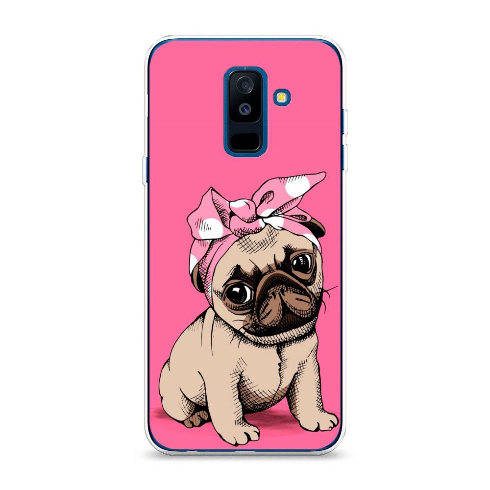 фото Чехол awog "dog pin-up" для samsung galaxy a6 +