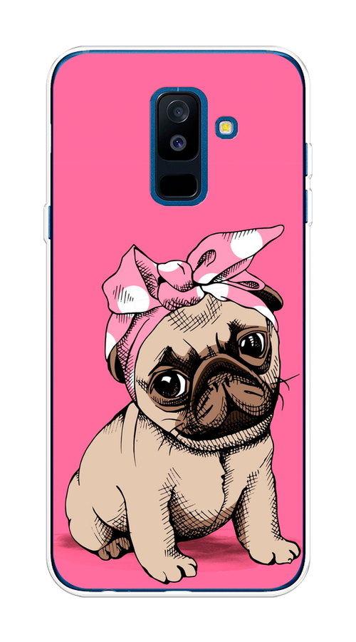 

Чехол Awog на Samsung Galaxy A6 + "Dog Pin-Up", Розовый;бежевый, 26050-2