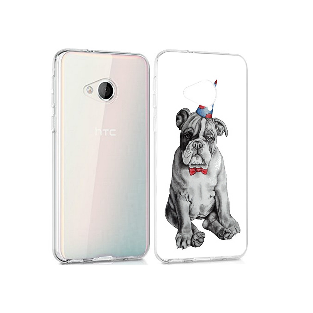 

Чехол MyPads Tocco для HTC U Play праздничный щенок, Прозрачный, Tocco