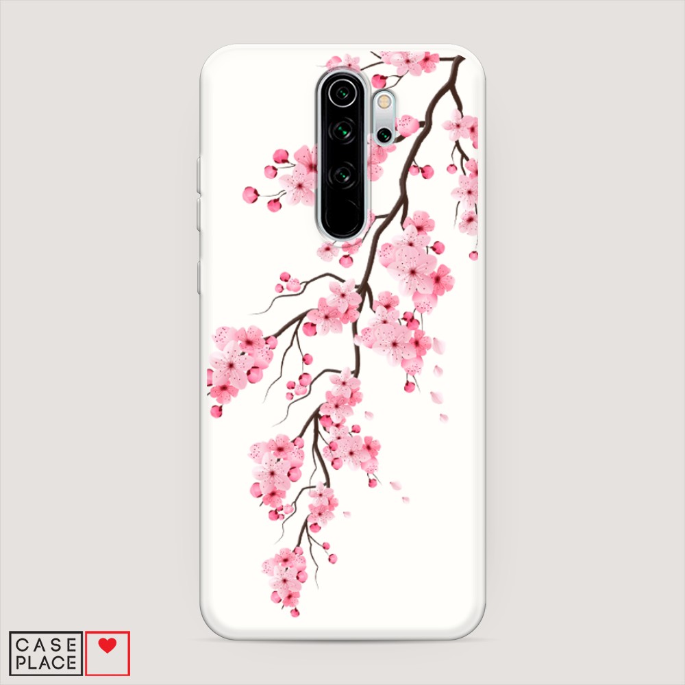 

Матовый силиконовый чехол "Розовая сакура" на Xiaomi Redmi Note 8 Pro