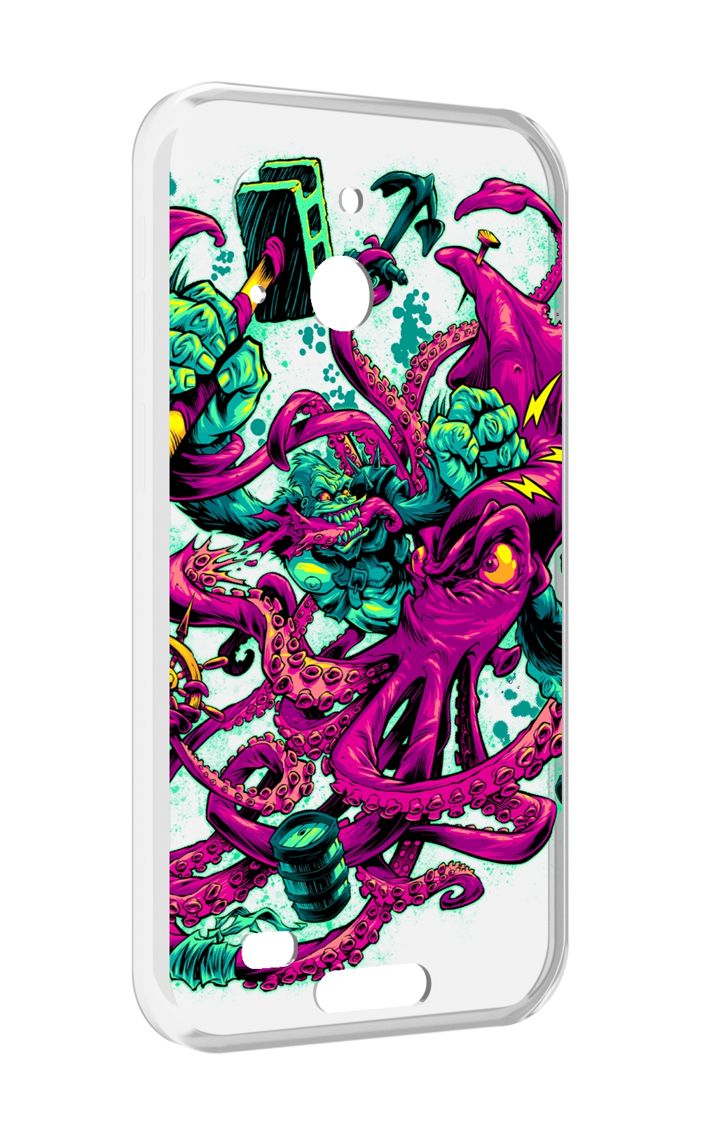 

Чехол MyPads фиолетовый кракен для Oukitel WP20 / WP20 Pro, Прозрачный, Tocco