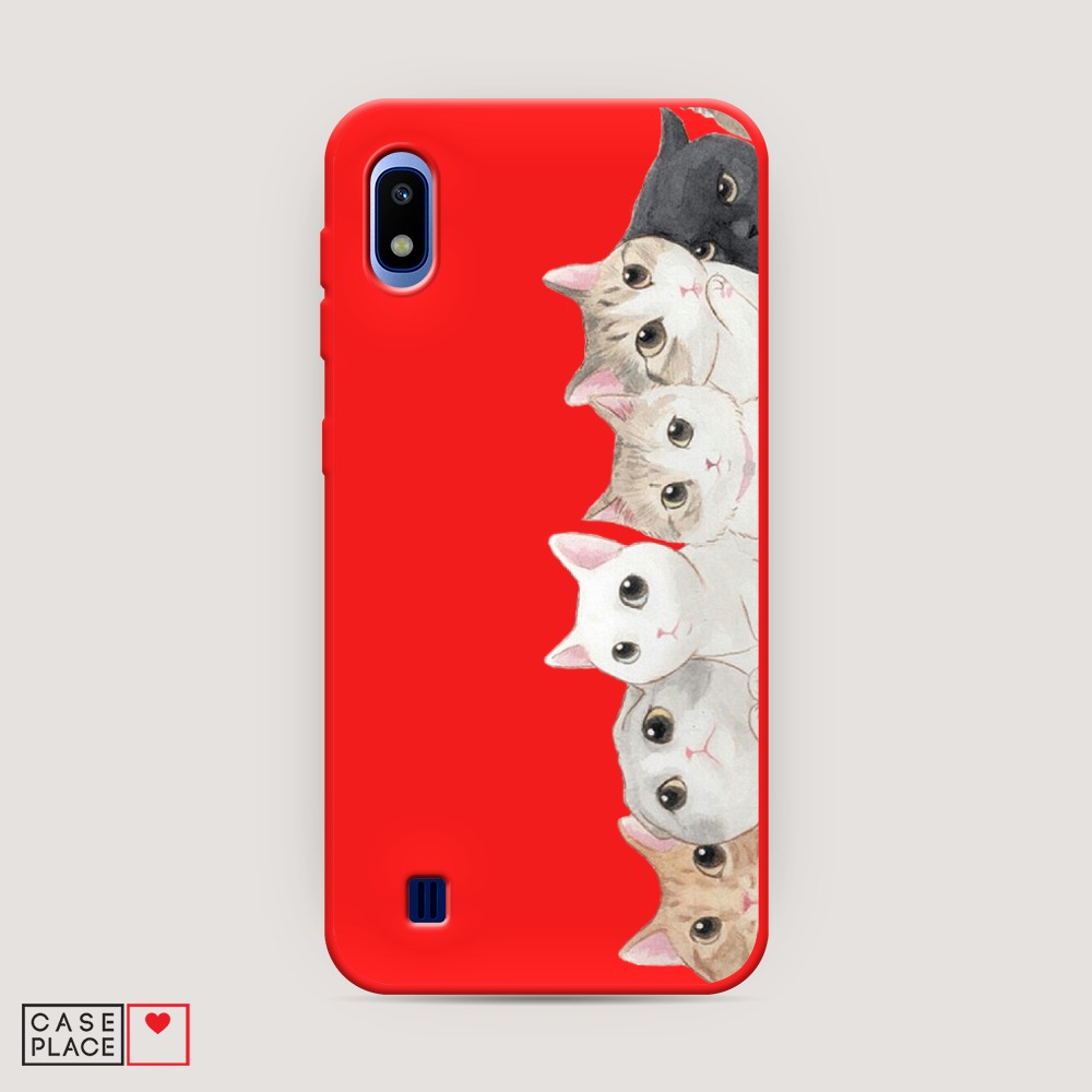 

Матовый силиконовый чехол "Котики" на Samsung Galaxy A10, Котики