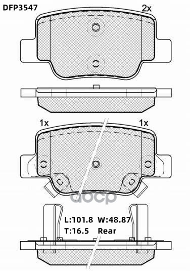 

Тормозные колодки DOUBLE FORCE дисковые dfp3547