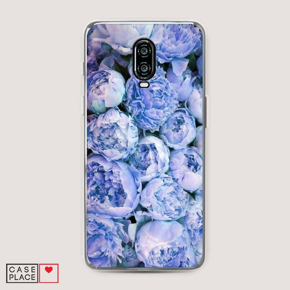 

Чехол Awog на Oneplus 6T / ВанПлас 6T "Пионы голубые", Голубой, 150650-8