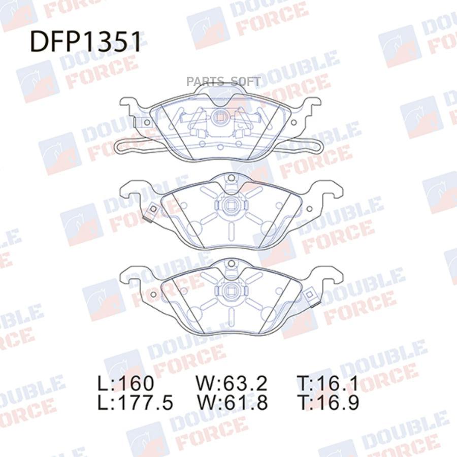 

Тормозные колодки DOUBLE FORCE дисковые dfp1351