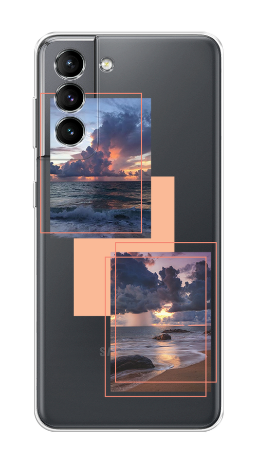 

Чехол на Samsung Galaxy S21 "Sky collage", Розовый;прозрачный;синий, 2101850-1