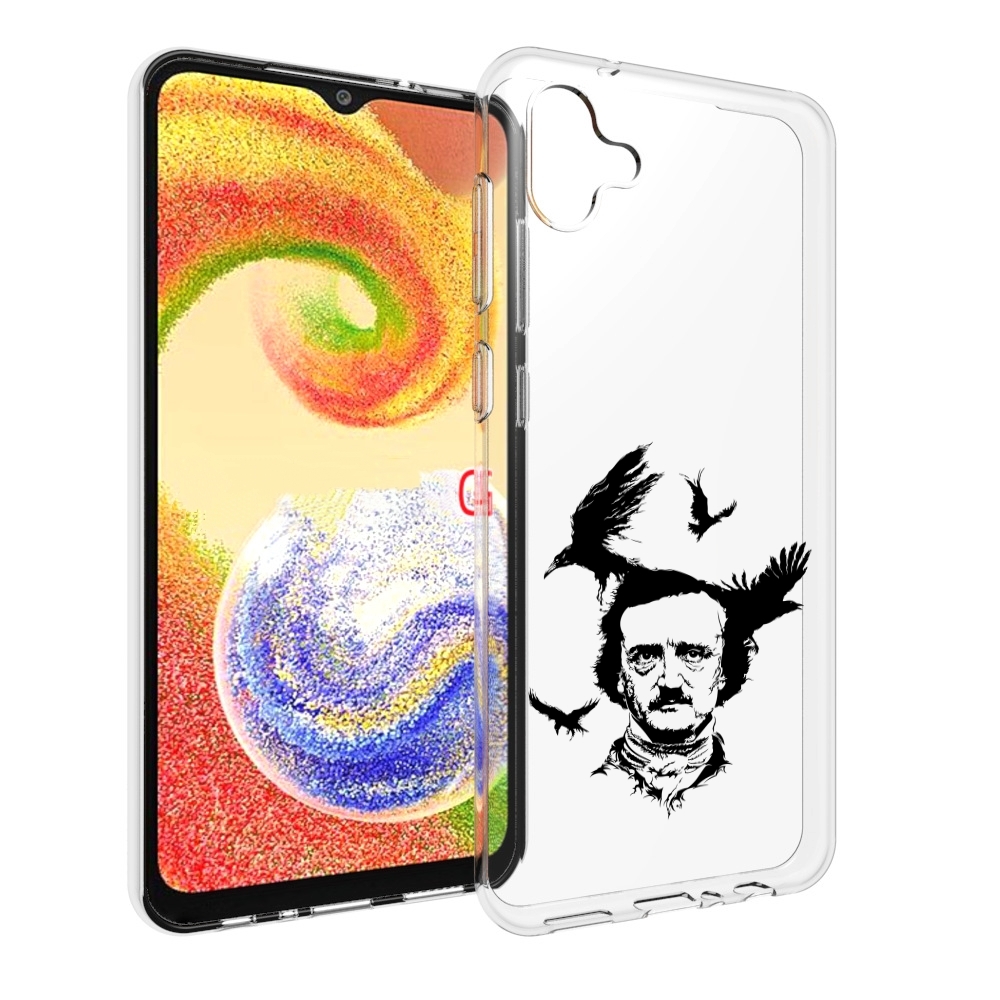 

Чехол MyPads Эдгар Аллан черно белый для Samsung Galaxy A04, Прозрачный, Tocco