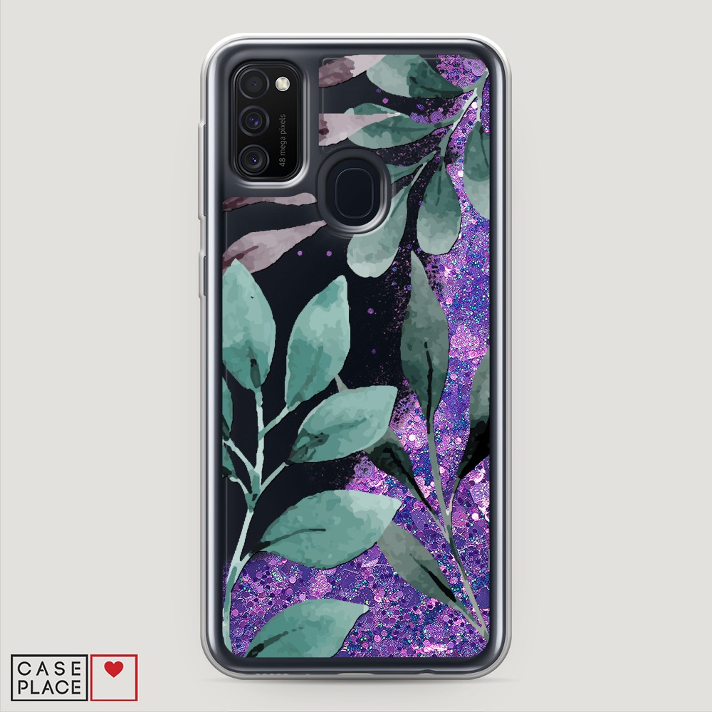 

Чехол Awog на Samsung Galaxy M21 "Листы цветов", Разноцветный, 29792-1