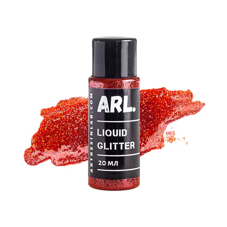 

Жидкие блестки на лаковой основе ARL.LIQUID GLITTER красные 20 мл, Art Resin LAB JG004