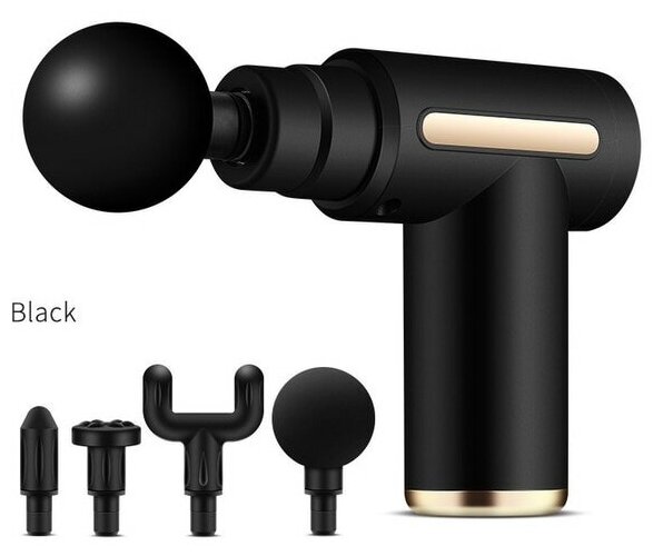 

Перкуссионный массажер Devicer Mini GunBall черный, Mini GunBall черный
