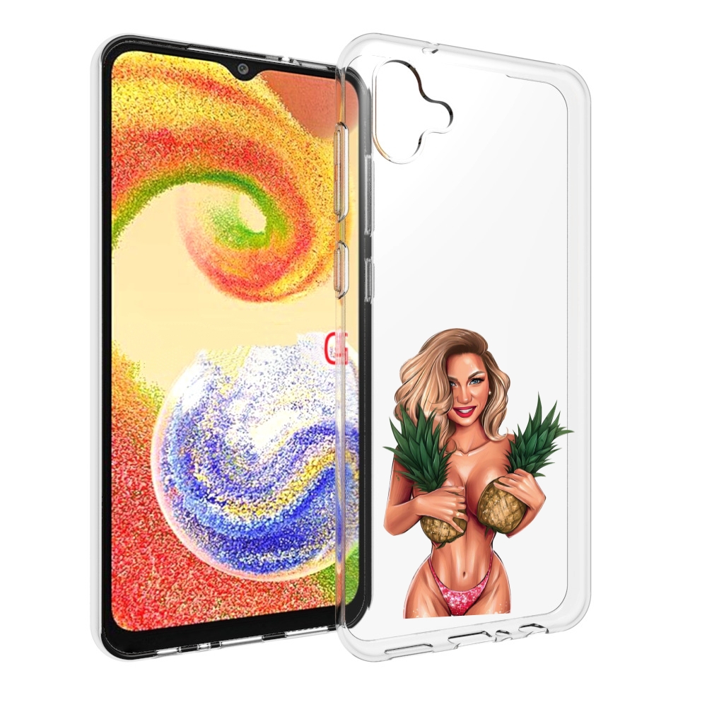 

Чехол MyPads девушка-с-ананасами женский для Samsung Galaxy A04, Прозрачный, Tocco