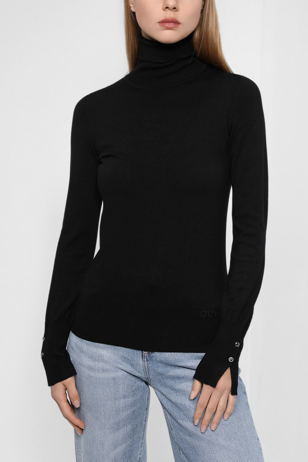 

Водолазка женская Guess W2BR53 Z2V62 черная M, W2BR53 Z2V62