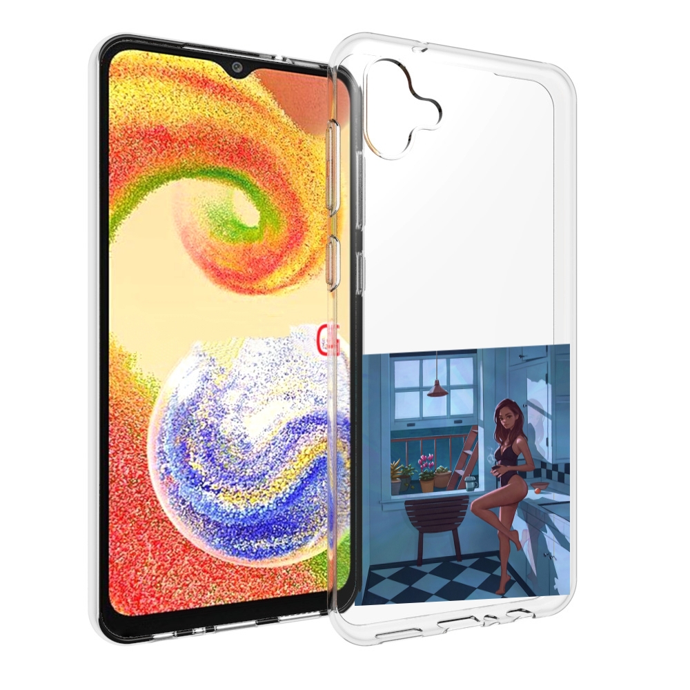 

Чехол MyPads девушка-на-кухне для Samsung Galaxy A04, Прозрачный, Tocco
