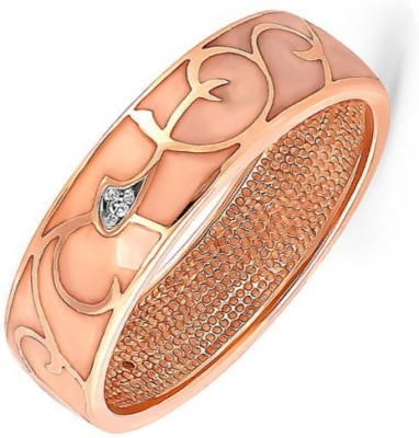 

Кольцо из красного золота с бриллиантом/эмалью р. 15 Kabarovsky 1-0337-1021, 1-0337-1021