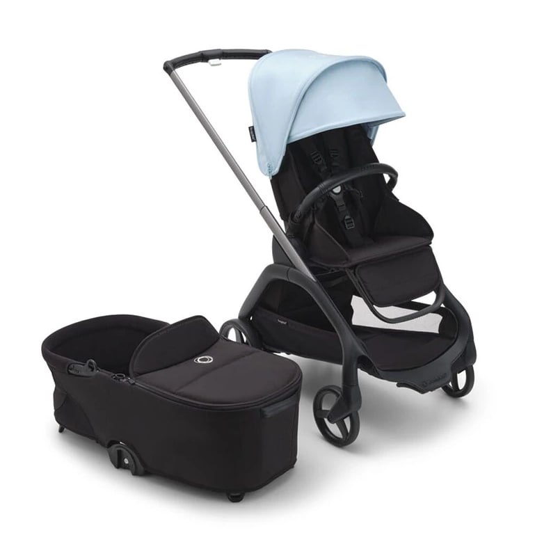 Коляска 3 в 1 Bugaboo Dragonfly Graphite/MidnightBlack/SkylineBlue + люлька bugaboo Black