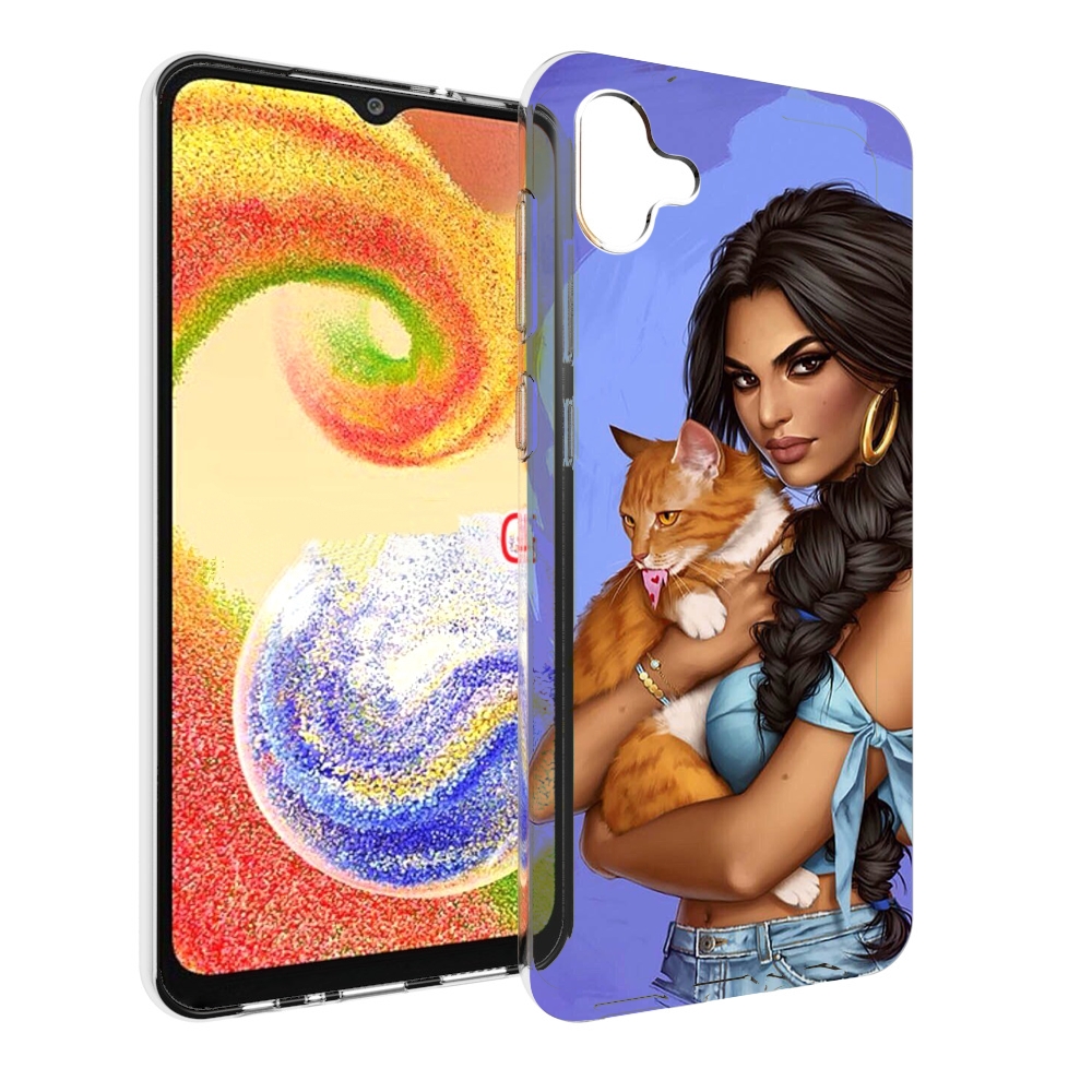 

Чехол MyPads девушка-красивая-с-синим-фоном женский для Samsung Galaxy A04, Прозрачный, Tocco